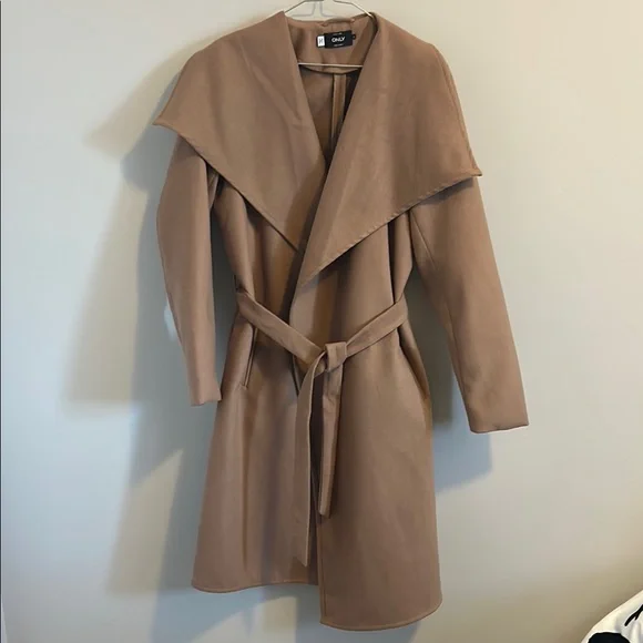 Only Jackets Coats Only Camel Wrap Jacket Poshmark